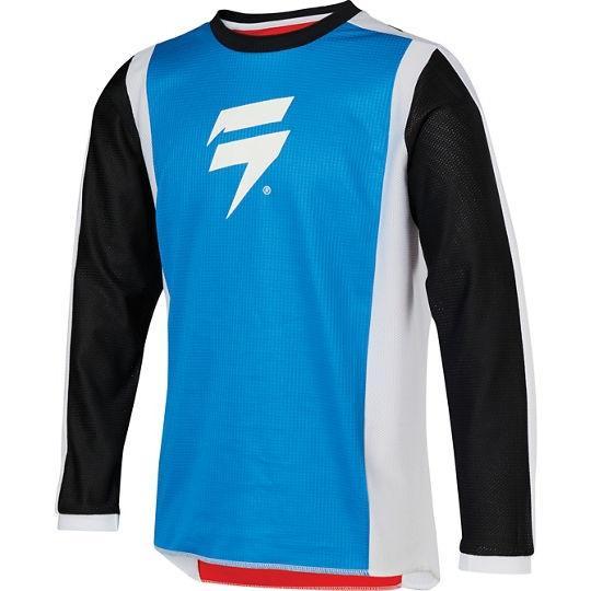 Мотоджерси подростковая Shift Whit3 Race 2 Youth Jersey White/Red/Blue